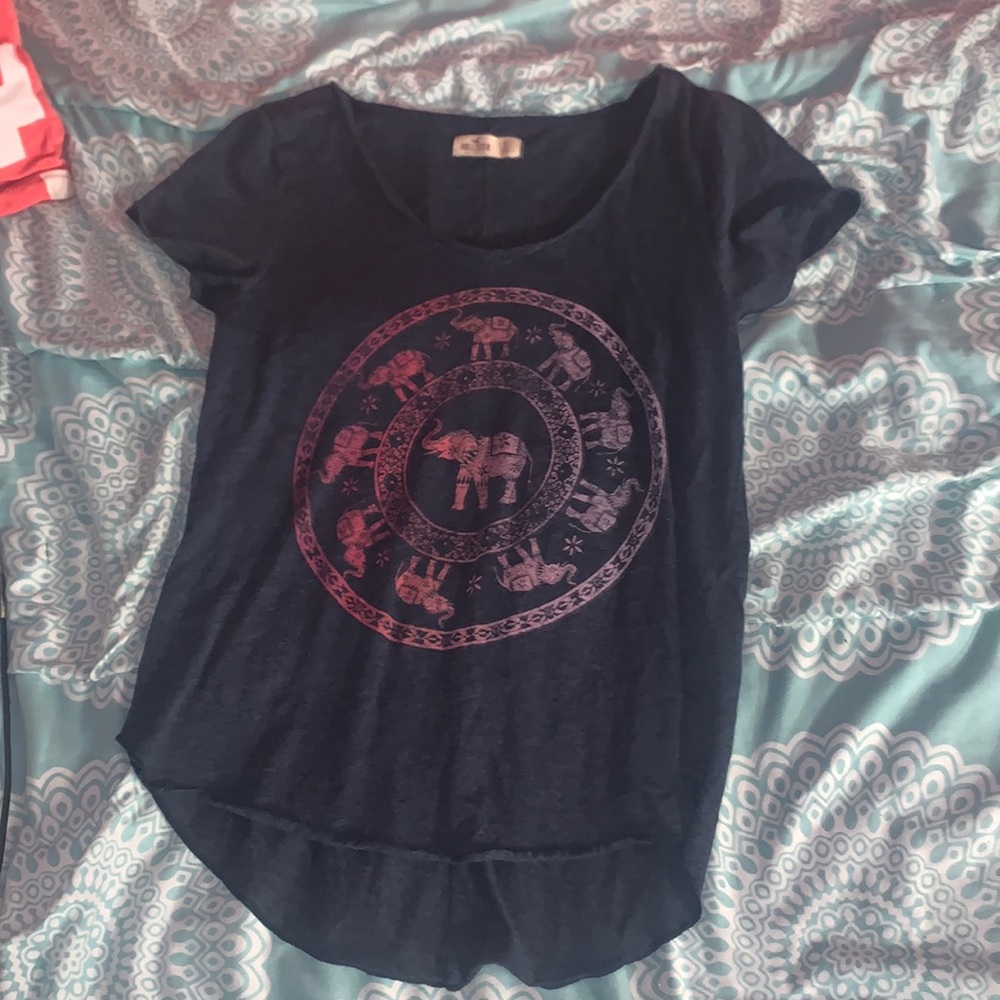Navy blue Hollister graphic tee